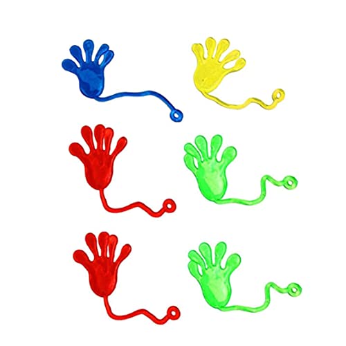 Liummrcy Mini klebrige Hände Spielzeug lustiges dehnbares Finger Palmspielzeug für Kinder Geburtstag zufälliger Farbe 6pcs, Spielzeug. von Liummrcy