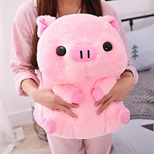 Liummrcy Schwein Plüsch Puppe Rosy sitzen großes Kopf Schwein Stofftier Spielzeug Kinder Schlaf Begleiter Beschwände Puppe 40 cm, Spielzeug. von Liummrcy