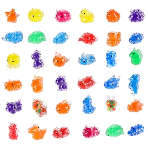 Squeeze Toys 36PCs für Weihnachtsfeier -Taschen Füllstoffe Mini niedliche sensorische Stressspielzeug mit Wasserperlen für Kinder Geburtstag, Spielzeug. von Liummrcy