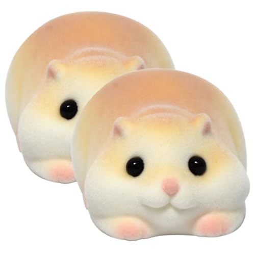 Liummrcy Squishies für Kinder, 2pcs Squeeze Toy Netter hamsterförmiger Verschiebung Squeeze Ball 2.8x1.2x1.6 Weiche belastbare Stressspielzeug Stress-Relief-Spielzeug für Kinder Erwachsene Geschenk von Liummrcy