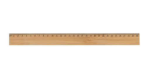 5x Holz-Lineal aus Bambus / Länge: 30cm von Livepac-Office