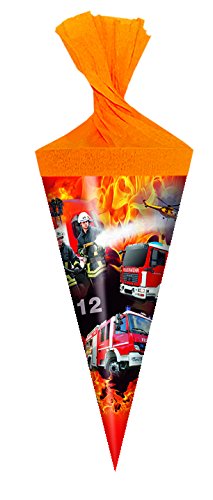 Motiv Deko Schultüte / Zuckertüte / Länge: 15cm / rund / "Feuerwehr" von Livepac Office