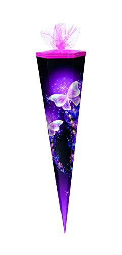 Schultüte / Zuckertüte / 50cm / eckig / "Schmetterling - Shining Butterfly" von Livepac-Office