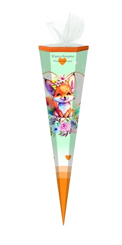 Schultüte mit Gravur / Zuckertüte / 85cm / eckig / "Fuchs" von Livepac-Office