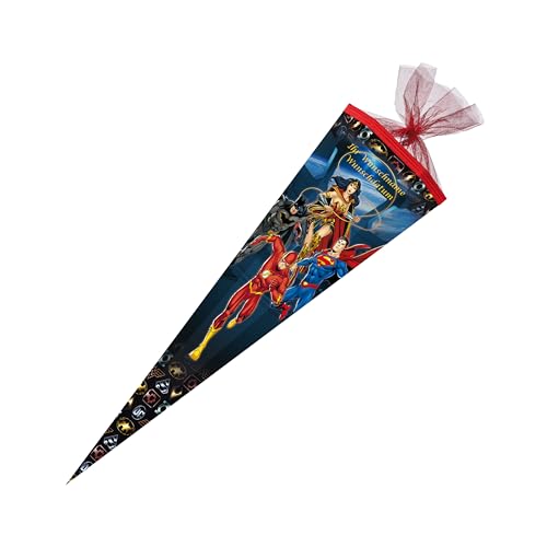 Schultüte mit Gravur / Zuckertüte / 85cm / eckig / "Justice League" von Livepac-Office