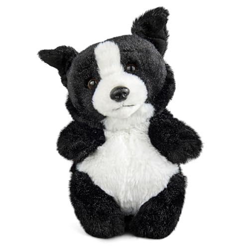 Living Nature Baby Border Collie Kuscheltier Plüschtier | Flauschiger und Kuscheliger Hund | Weiches Spielzeug-Geschenk für Neugeborene und Babys | Naturli Umweltfreundlich von Keycraft