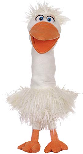 Living Puppets Handspieltier Gundula die Gans aus Stoff in der Größe 56cm, W801, Weiß von Living Puppets