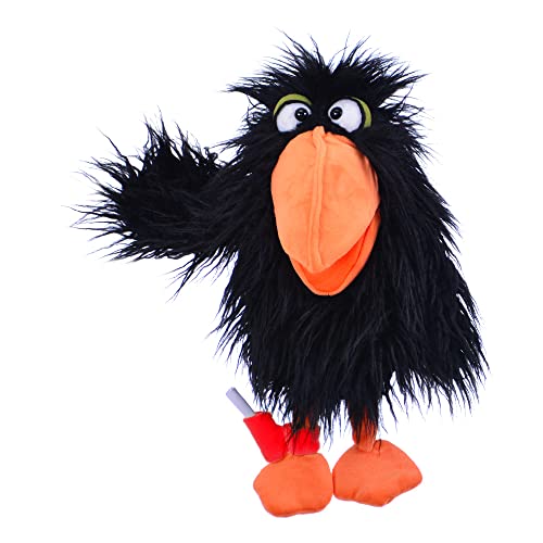 Living Puppets Handspieltier Vogel Bird Mail Thank You aus Stoff in der Größe 32cm, W721, Schwarz von Living Puppets