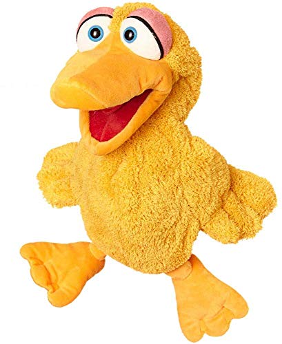 Living Puppets Handspieltiere Handpuppe Giesela die Ente für Erwachsene und Kinder geeignet, Größe: 35 cm, Handwäsche, W665 von Living Puppets