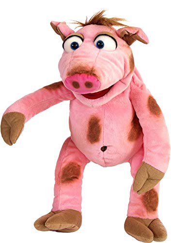 Living Puppets Handspieltiere Handpuppe Stulle für Erwachsene und Kinder geeignet, Größe: 47 cm, Handwäsche, W783, Rosa von Living Puppets