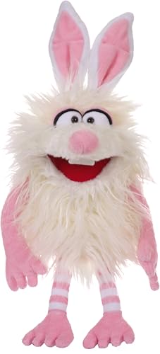 Living Puppets W803 Handpuppen, weiß/rosa, 34cm von Living Puppets