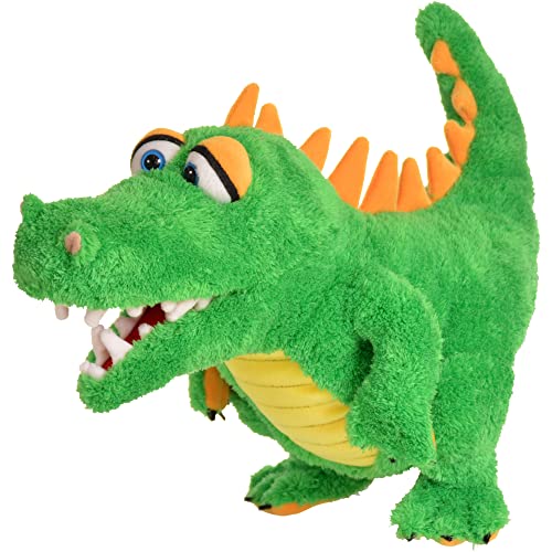 Living Puppets Handspieltier Krokodil Travis aus Stoff mit Einer Größe von 28cm, W841, grün von Living Puppets