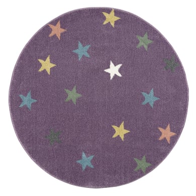 LIVONE Kinderteppich Happy Rugs Fame flieder/multi rund von Livone