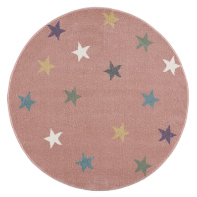 LIVONE Kinderteppich Happy Rugs Fame rosa/multi rund von Livone