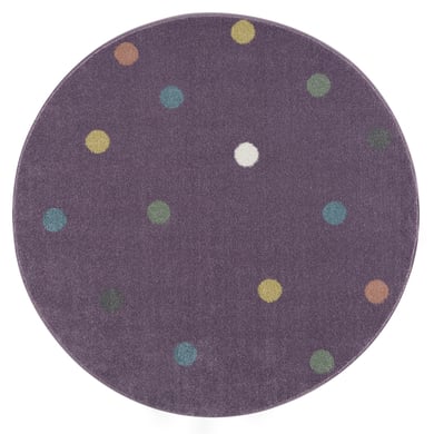 LIVONE Kinderteppich Happy Rugs Wheel flieder/multi rund von Livone