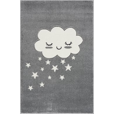 LIVONE Kinderteppich Kids love Rugs WOLKE silbergrau/weiss von Livone