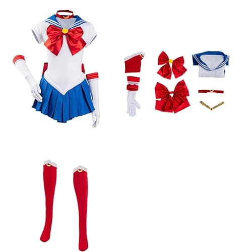 Lixinya Moon Usagi Kleid Outfits Halloween Karneval Set Cosplay Kostüm Damen 3XL von Lixinya