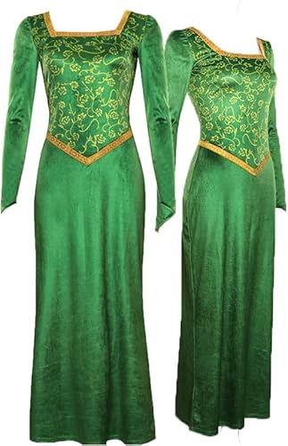 Lixinya Prinzessin Party Film Grün Mittelalter Kleid Halloween Karneval Outfit für Damen M Lixinya Prinzessin Party Film Grün Mittelalter Kleid Halloween Karneval Outfit für Damen M von Lixinya