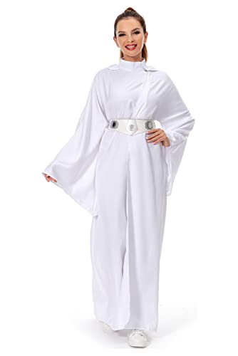 Lixinya Wars Padme Amidala Outfits Halloween Karneval Suit Cosplay Kostüm (XXL, Weiß 2) von Lixinya