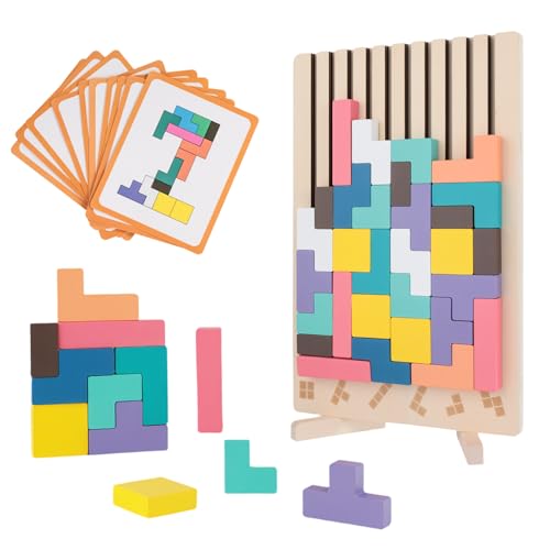 Lixstyea Holzspiel Puzzle Blocks - 3 in1 3D Montessori Spielzeug Wooden Puzzle, Neueste Holzpuzzle, Spiel des Jahres 2025 Kinder, Stapelspiel Tetris Ab 3 4 5 6 Jahre Kinder Lixstyea Holzspiel Puzzle Blocks - 3 in1 3D Montessori Spielzeug Wooden Puzzle, Neueste Holzpuzzle, Spiel des Jahres 2025 Kinder, Stapelspiel Tetris Ab 3 4 5 6 Jahre Kinder von Lixstyea