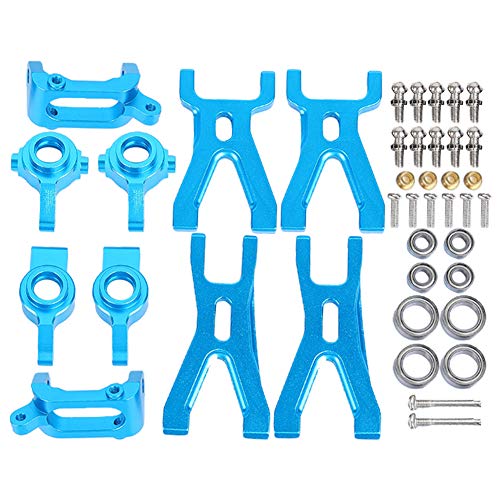 Liyeehao 1/18 RC Auto Suspension Arm, Durable Blue RC Car Suspension Arm, RC Car Parts for Upgrade RC Car Metal Upgrade Kit WLtoys von Liyeehao