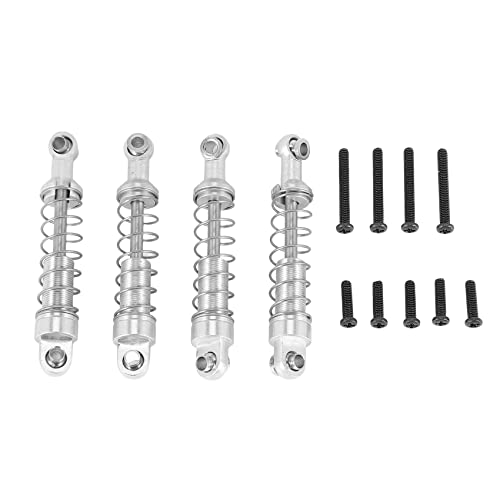 Lizien 4 Teiliger Metall Stoß Dämpfer für C14 C24 C34 Mn D90 D91 D96 D99 D99S Mn90 Mn99S Rc Auto Upgrade Teile, Silber von Lizien