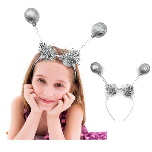 Ljevandria Alien Haarreif Silber Glänzend Accessoire Für Alien Kostüm Space Girl Kostüm oder Karneval Fasching Halloween Party Kostüm von Ljevandria