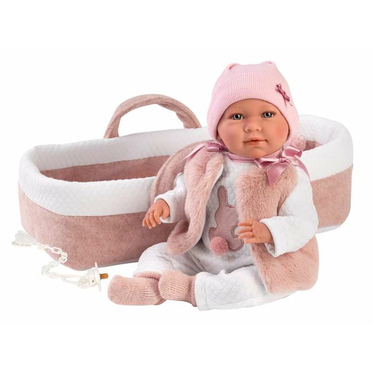 Babypuppe Llorens Mimi Rosa 40 cm Babytragetasche von Llorens