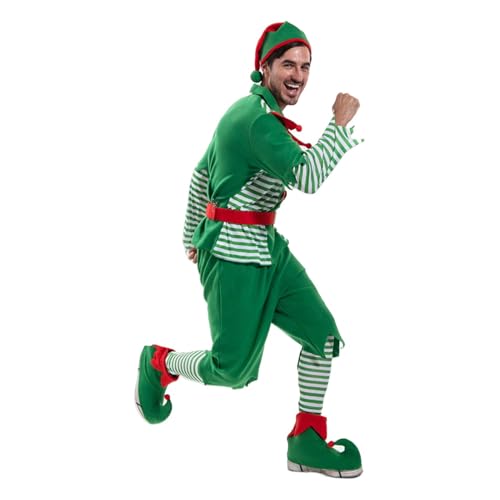 Lmaisdh Herren-Weihnachtskostüm, bequemes Cosplay-Kostüm, Weihnachtsanzug, atmungsaktives Party-Outfit, Urlaub, Cosplay-Outfit für Erwachsene und Herren von Lmaisdh