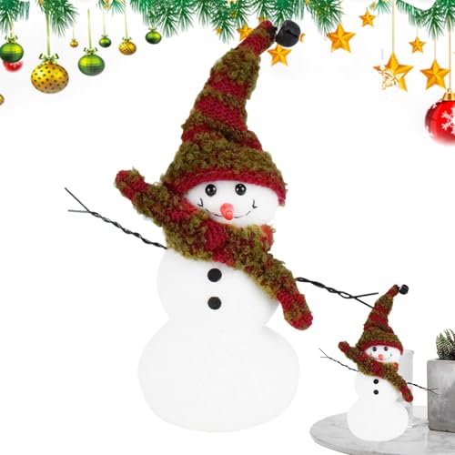 Lmaisdh Weihnachten Schneemann Puppe | Niedliche Weiche Weihnachten Schneemann Plüsch Figur | Entzückende Schneemann Puppe Spielzeug für Mädchen Wohnzimmer Schlafzimmer von Lmaisdh