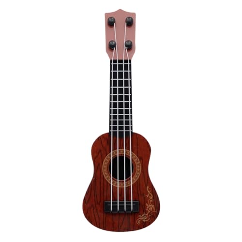 Lmzzdld Kaffee Kinder Klassische Ukulele Gitarre Spielzeug Früherziehung Kleine Gitarre Partyzubehör Verstellbar von Lmzzdld