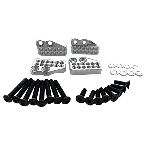 Lmzzdld Metallstoßdämpfer Fixed Code Mount für Axial Capra 1.9 UTB 1/10 RC Cars Parts Accessories Kit, Silber von Lmzzdld