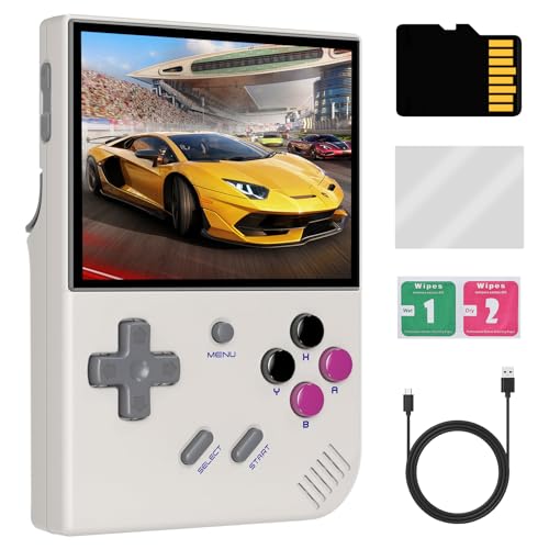 RG35XX Plus Retro Handheld Spielkonsole, 3,5-Zoll-IPS-Bildschirm Retro-Videospielkonsole mit 64TF-Karte & 5515 + klassischen Spielen, Support HDMI TV Output 5G WiFi Bluetooth 4.2(Grau) von LncBoc