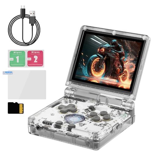 RG35XXSP Flip-Handheld-Spielekonsole, 3,5-Zoll-IPS-Bildschirm, Linux-System, integrierte 64 GB TF-Karte, 5500 + klassische Spiele, mit 3300 mAh Akku, klassische Spielekonsole, unterstützt von LncBoc