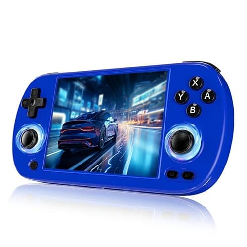 RG40XX H Retro-Handheld-Spielkonsole, HDMI-TV-Ausgang, 10,2 cm IPS-Bildschirm, Linux-System, Videospiele, Player, integrierte 5000+ Spiele, 64 G TF-Karte, unterstützt Bluetooth 5G WiFi Battle (blau) von LncBoc