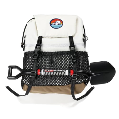 Lnfxkvva Simulation Rucksack Schaufel Aufbewahrungstasche Gepäcktasche Handtasche Dekoration für 1/8 1/10 RC Crawler Auto, Weiße Tasche + Schaufel von Lnfxkvva