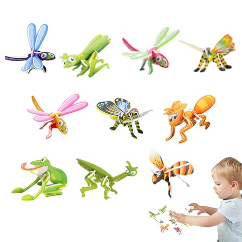 Lnhgh 3D-Papierpuzzle für Kinder,3D-Tierpuzzle für Kinder | 3D-Rätsel für Denksportaufgaben | Mint-Aktivitäten für Kinder im Alter von 4–6 Jahren, Lernspielzeug, Lernspielzeug, Geschenk von Lnhgh