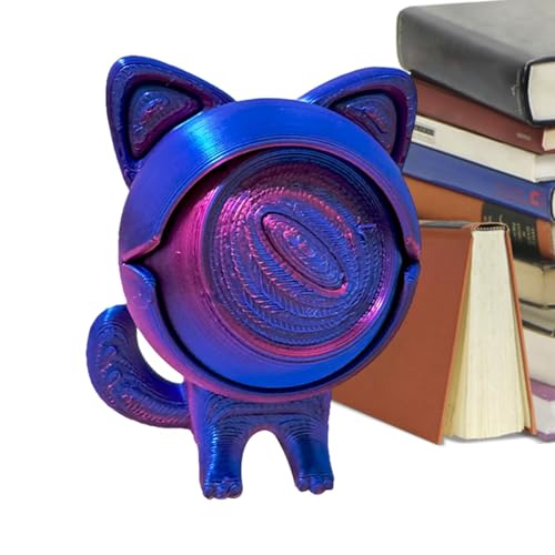 Lnhgh 3D-gedruckte Katze, 3D-gedrucktes einäugiges Katzenspielzeug | Einzigartiges 3D-gedrucktes einäugiges Katzenspielzeug | Cooles 3D-gedrucktes Spielzeug mit beweglichem Auge, von Lnhgh