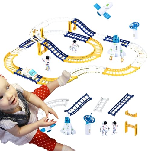 Lnhgh Auto-Track-Spielzeug, Kinder-Auto-Track,Autospielzeug Elektrotriebwagen - -Universum-Spielzeug für Kleinkinder, Lernspielzeug, Track-Spielset, Lernaktivitäten im Vorschulalter von Lnhgh