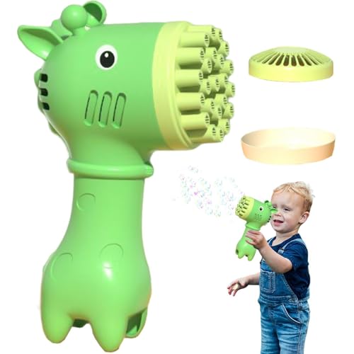 Lnhgh Bubble Macher für Kinder draußen, Outdoor -Bubble Maker,2-in-1 Cartoon Giraffe Bubble Blower | Persönliche Gebläsekühlung mit 23 Löchern Handspielzeug für Kinder Erwachsene Teenager von Lnhgh