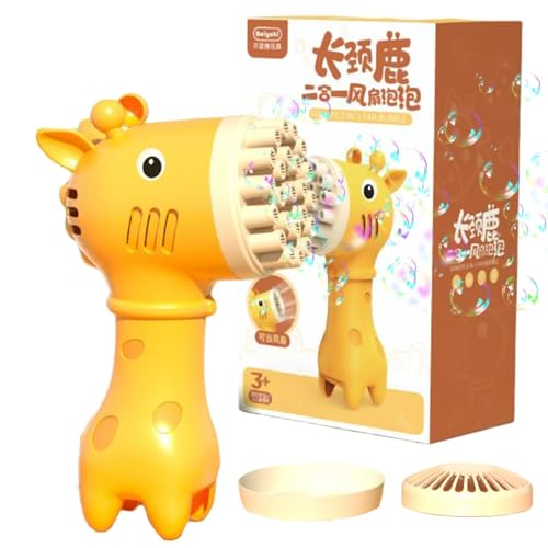 Lnhgh Giraffe Bubble Machine, Bubble Machine für Kinder | 2-in-1 Giraffe Bubble Maker Machine,Persönliche Gebläsekühlung mit 23 Löchern Handspielzeug für Kinder Erwachsene Teenager von Lnhgh