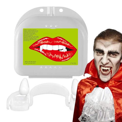 Lnhgh Halloween Vampire Teeth,Gruselzähne Neuheit | Einsetzbare Vampirfänge Makeup Requisiten Für Film TV Kostümpartys Lnhgh Halloween Vampire Teeth,Gruselzähne Neuheit | Einsetzbare Vampirfänge Makeup Requisiten Für Film TV Kostümpartys von Lnhgh