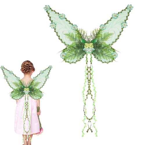 Lnhgh Kinder flügel,Kostüm Schmetterlingsflügel mit 3D Blumen und Blättern | Kreatives Zubehör Verkleidungskostüm für Mädchen Damen Cosplay Halloween Fasching Lnhgh Kinder flügel,Kostüm Schmetterlingsflügel mit 3D Blumen und Blättern | Kreatives Zubehör Verkleidungskostüm für Mädchen Damen Cosplay Halloween Fasching von Lnhgh