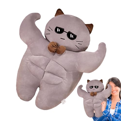 Lnhgh Muskelgefüllte Tier, niedliche Tierplüscheln - Cartoon Stoffed Doll Animal Toy Throw Pillow,Lustige Plüschpuppen -Heimdekoration, schlafender Begleiter zum Umarmen, Begleitung, Entspannung von Lnhgh