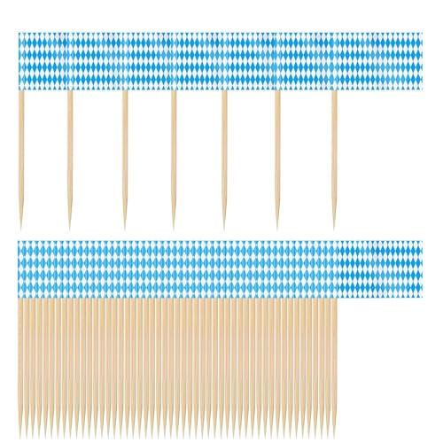 Lnhgh Zahnstocher Fähnchen,Bayern Fahnen Cupcake Deko Stecker - 100 Stück Essbare Holzstäbchen Für Fingerfood Charcuterie Garten Küchendekoration Lnhgh Zahnstocher Fähnchen,Bayern Fahnen Cupcake Deko Stecker - 100 Stück Essbare Holzstäbchen Für Fingerfood Charcuterie Garten Küchendekoration von Lnhgh