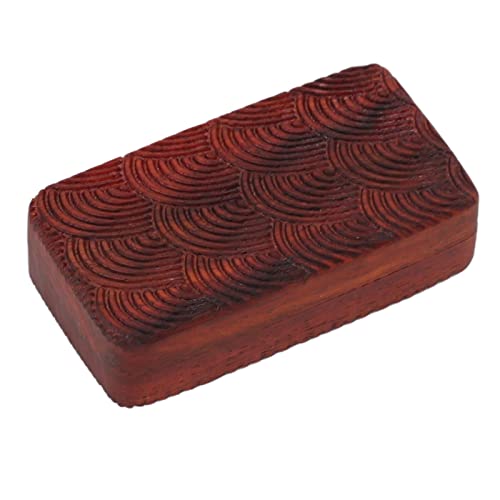 Locadence Fidget Slider, rotes Sandelholz, Stressabbau, graviertes Fingerspitzen Fidget Slider Spielzeug für Büro, Zuhause, Kirche, U Bahn, Bahnhof (Begrenzte Wasserwelligkeit) von Locadence