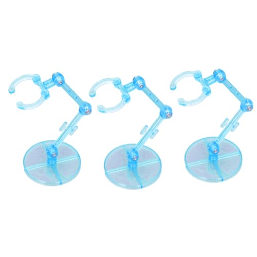 Locadence 10 Stück Action-Figuren-Ständer, größere Flexibilität, Action-Figuren-Display-Halter-Basis, durchscheinende Kunststoff-Puppenmodell-Unterstützung für 6-Zoll-Puppen (Blue) von Locadence