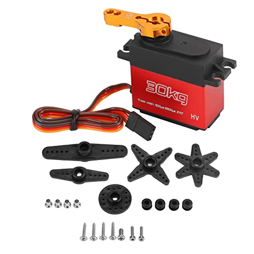 Locadence 4Pcs 30 Kg Motorservo, 270 Grad Wassersicheres Hochtorsion Digital RC Servo mit 25 M Metallarm für 1/8 1/10 RC Auto Roboterboot Locadence 4Pcs 30 Kg Motorservo, 270 Grad Wassersicheres Hochtorsion Digital RC Servo mit 25 M Metallarm für 1/8 1/10 RC Auto Roboterboot von Locadence