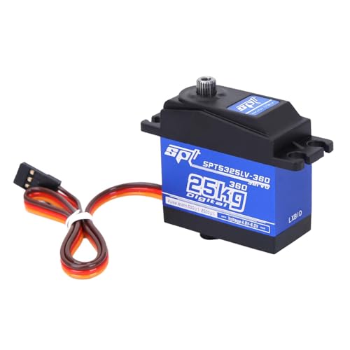 Locadence SPT5525LV 360 25 Kg Digitalservo, Hochempfindlicher 360 Grad Metallservoersatz für RC Car Crawler Roboter von Locadence