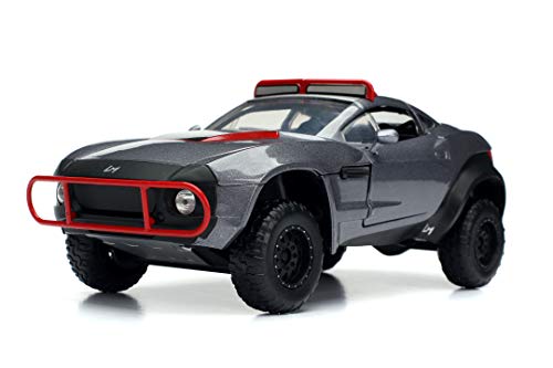 Jada Toys Fast & Furious 8 Letty's Rally Fighter, Auto, Tuning-Modell im Maßstab 1:24, mit Spoiler, zu öffnende Türen, Motorhaube und Kofferraum, Freilauf, grau von Jada Toys